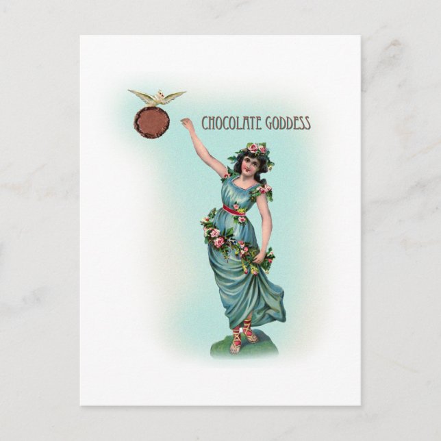 Chocolate Goddess Grecian Postcard (Front)