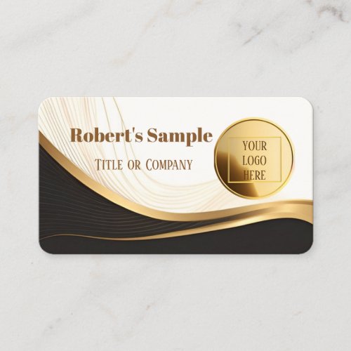 Chocolate Gold Elegant Modern Professional  Business Card