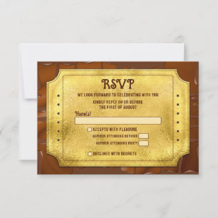 Chocolate Golden Ticket Bar Bat Mitzvah RSVP