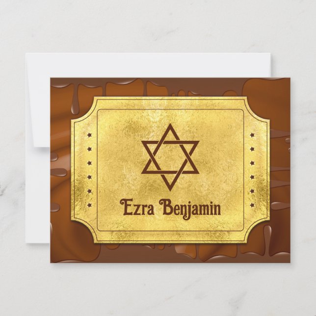 Chocolate Golden Ticket Bar Bat Mitzvah Thank You (Front)