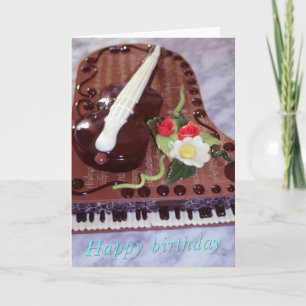 Chocolate grand piano card
