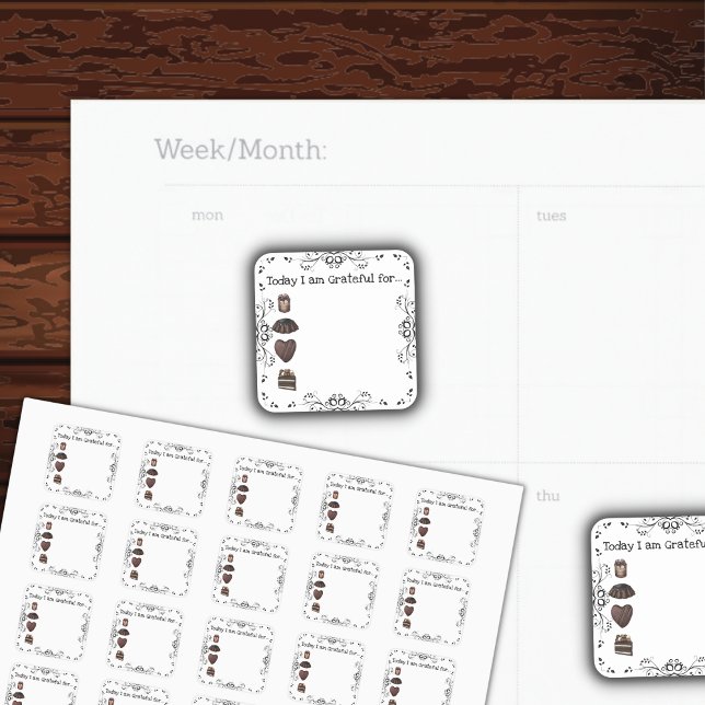 Chocolate Grateful Bullet Journal Stickers (Creator Uploaded)