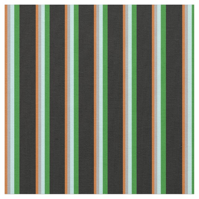 Chocolate, Gray, Turquoise, Forest Green & Black Fabric (Close Up)
