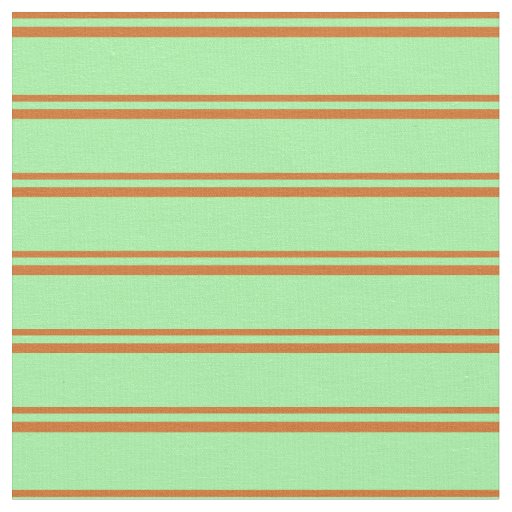 Chocolate & Green Stripes/Lines Pattern Fabric