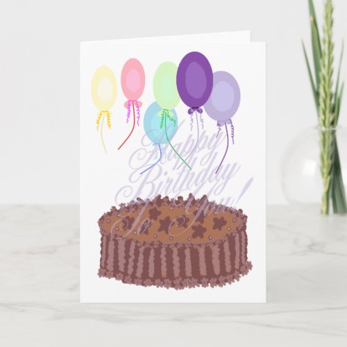 Chocolate Happy Birthday Card