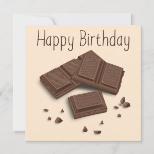 Chocolate Happy Birthday Greeting Card