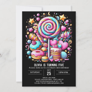 Chocolate Happy Candyland Digital Birthday Invitation
