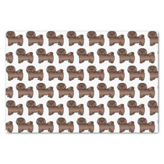 Chocolate Havanese Cute Cartoon Dog Pattern Tissue Paper