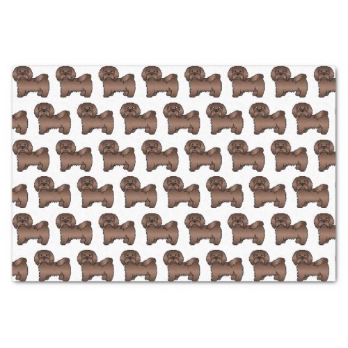 Chocolate Havanese Cute Cartoon Dog Pattern Tissue Paper