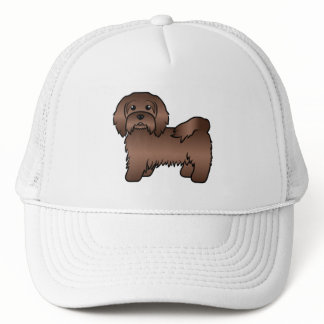 Chocolate Havanese Cute Cartoon Dog Trucker Hat