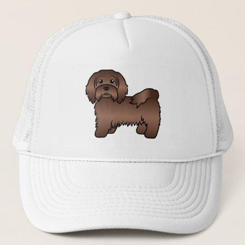 Chocolate Havanese Cute Cartoon Dog Trucker Hat