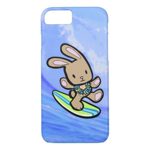 Chocolate Hawaiian Surfing Bunny iPhone 87 Case