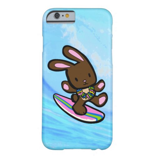 Chocolate Hawaiian Surfing Bunny Barely There iPhone 6 Case