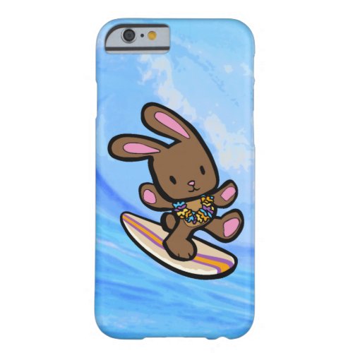 Chocolate Hawaiian Surfing Bunny Barely There iPhone 6 Case