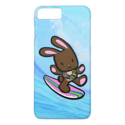 Chocolate Hawaiian Surfing Bunny iPhone 8 Plus7 Plus Case