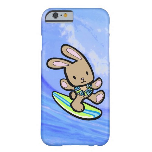 Chocolate Hawaiian Surfing Bunny Barely There iPhone 6 Case