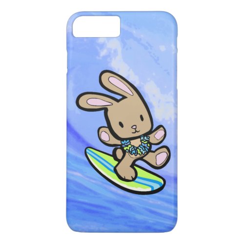 Chocolate Hawaiian Surfing Bunny iPhone 8 Plus7 Plus Case