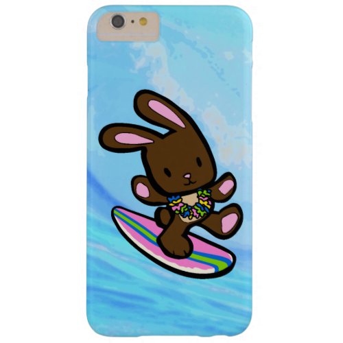 Chocolate Hawaiian Surfing Bunny Barely There iPhone 6 Plus Case