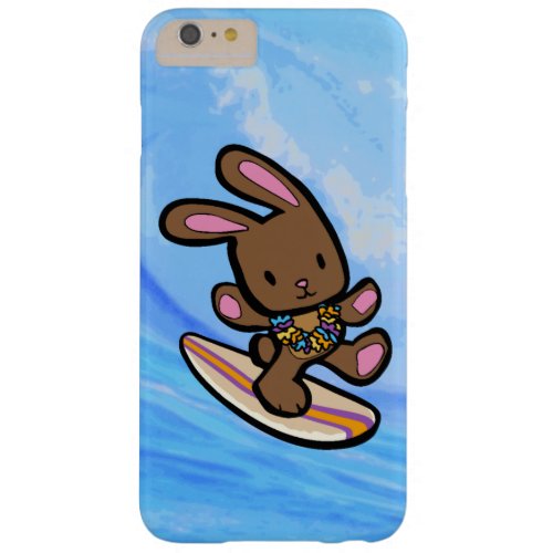 Chocolate Hawaiian Surfing Bunny Barely There iPhone 6 Plus Case