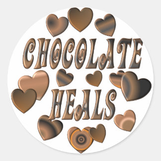 Chocolate Heals Classic Round Sticker