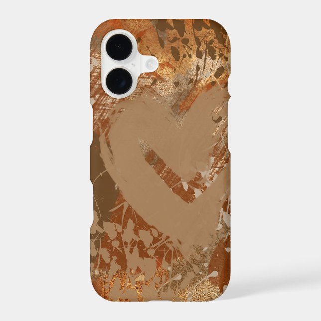 Chocolate Heart Abstract Pattern Iphone Case (Back)