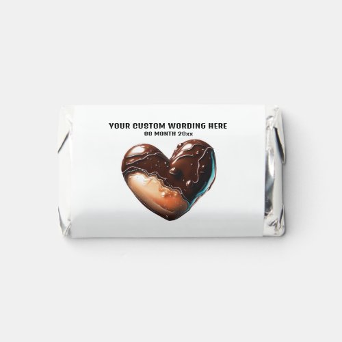 Chocolate heart brown beige romantic 3D DIY Hersheys Miniatures