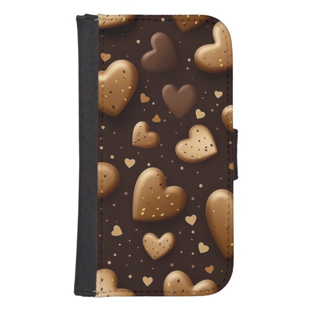 Chocolate Heart Samsung Galaxy Wallet Case (Front)