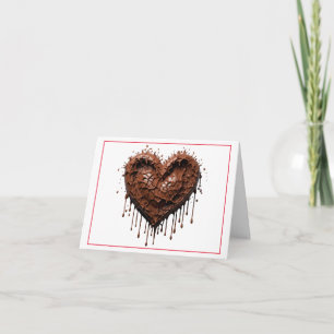 Chocolate Heart Valentine Holiday Card