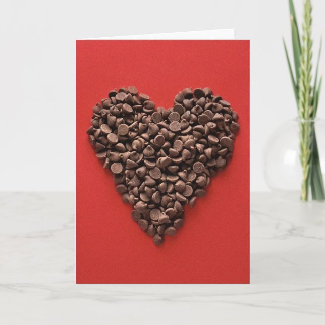 Chocolate Heart Valentine's Day Card (Front)