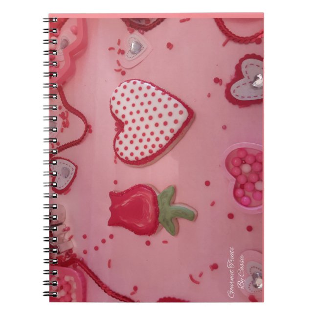 Chocolate Hearts and Roses Sugar Cookies Notebook (Front)