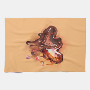 Chocolate Hearts Kitchen Towel