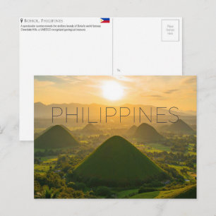 Chocolate Hills, Bohol, Philippines Travel Postcard