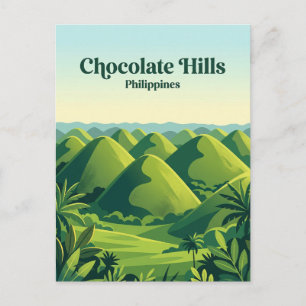 Chocolate Hills Philippines Postcard