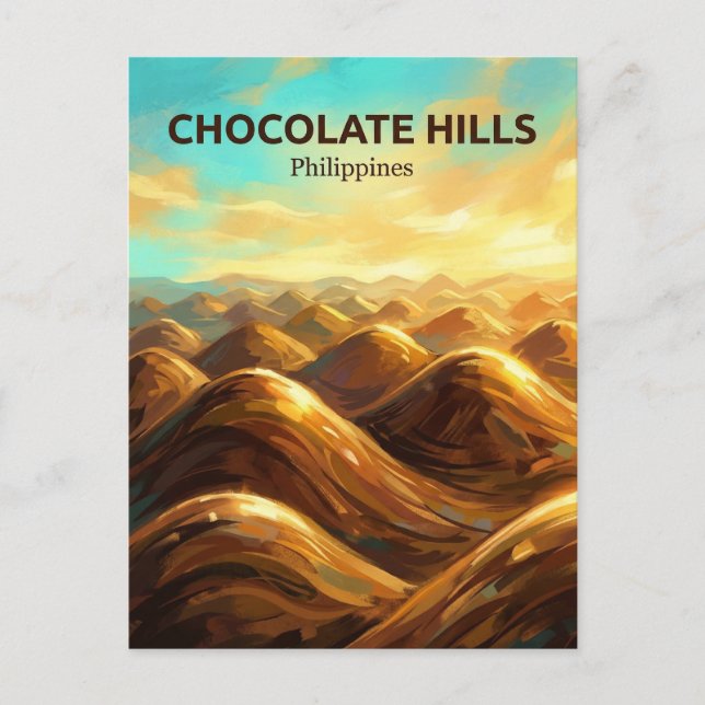 Chocolate Hills Philippines Postcard (Front)
