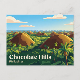 Chocolate Hills Philippines Postcard