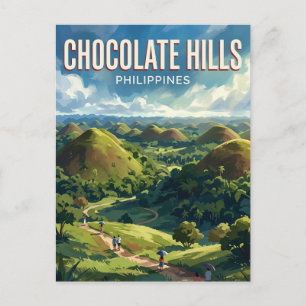 Chocolate Hills Philippines Postcard