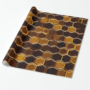 Chocolate Honeycomb Wrapping Paper