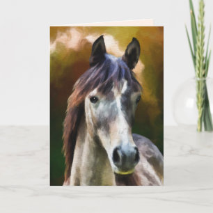 chocolate horse greeting card