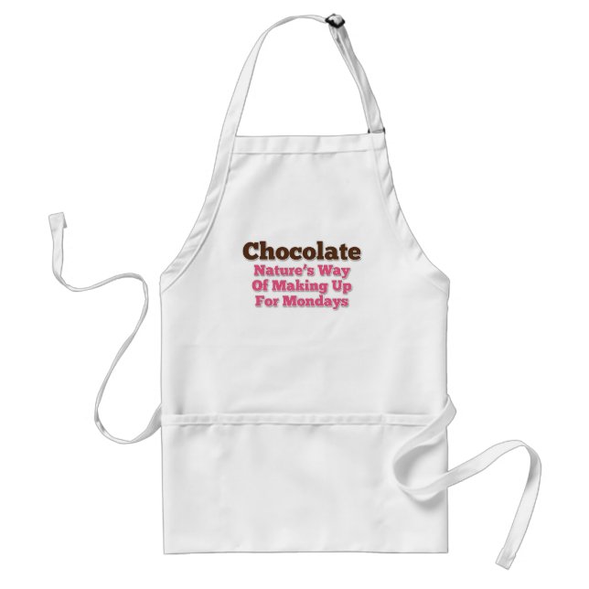 Chocolate Humor Saying Adult Apron (Front)