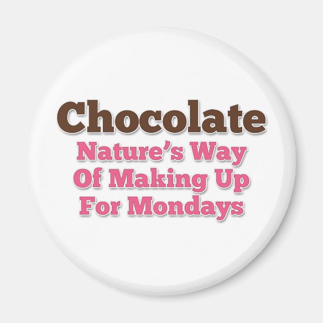 Chocolate Humor Saying Magnet (Front)