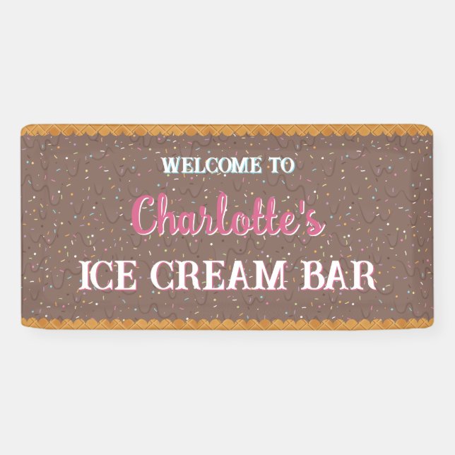 Chocolate Ice Cream Banner (Horizontal)