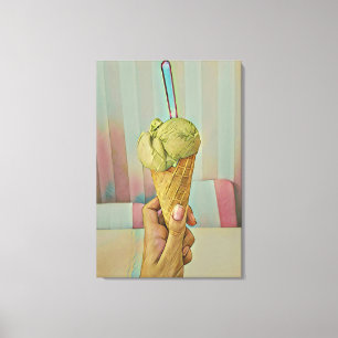 Chocolate ice cream canvas print
