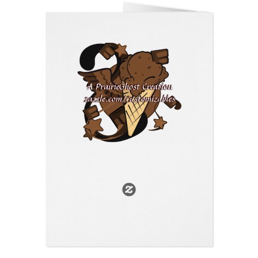 Chocolate Ice Cream Card (Back)