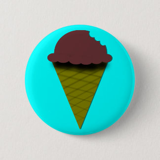 Chocolate Ice Cream Cone Button