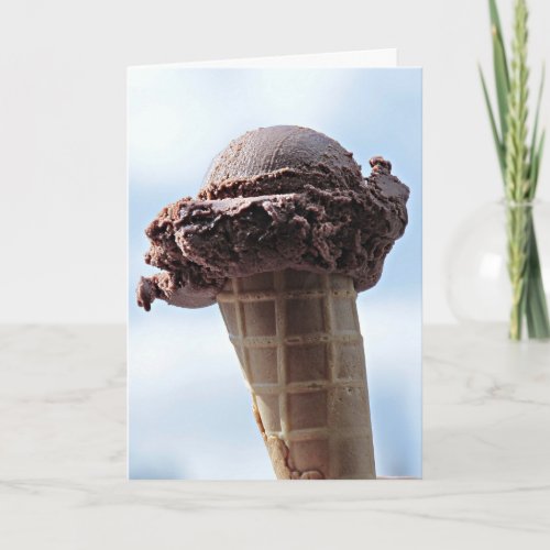 CHOCOLATE ICE CREAM CONE HAPPY BIRTHDAY CARD