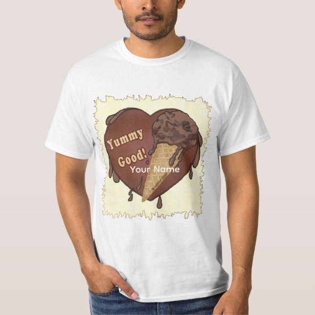 Chocolate Ice Cream Cone T-Shirt (Front)