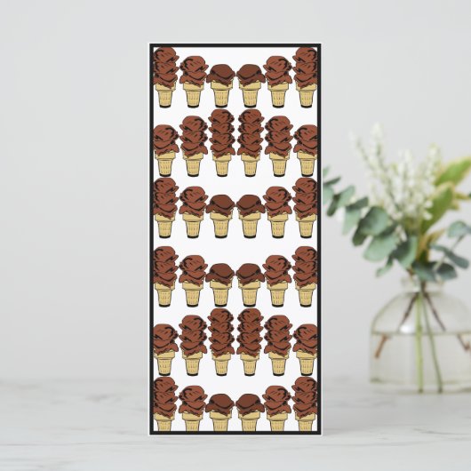 Chocolate Ice Cream Cones Background (Standing Front)