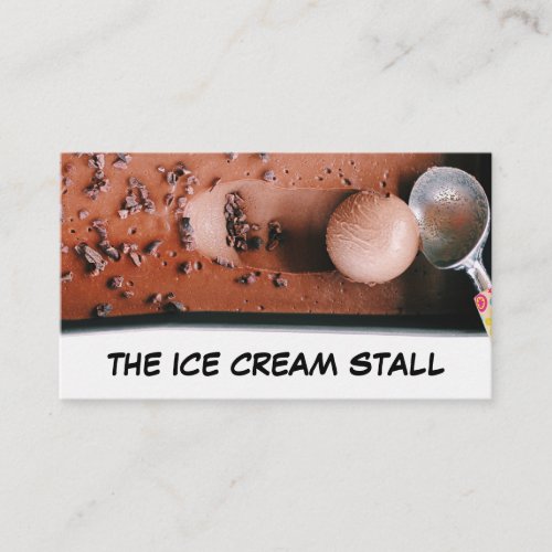 Chocolate Ice Cream Ice Cream Parlour Business Card