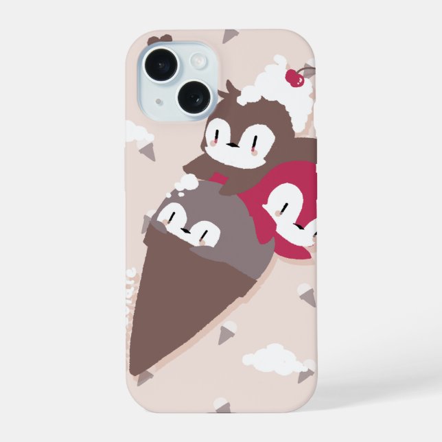 Chocolate ice cream？ iphone case (Back)