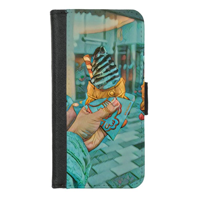 Chocolate ice cream iPhone wallet case (Front)